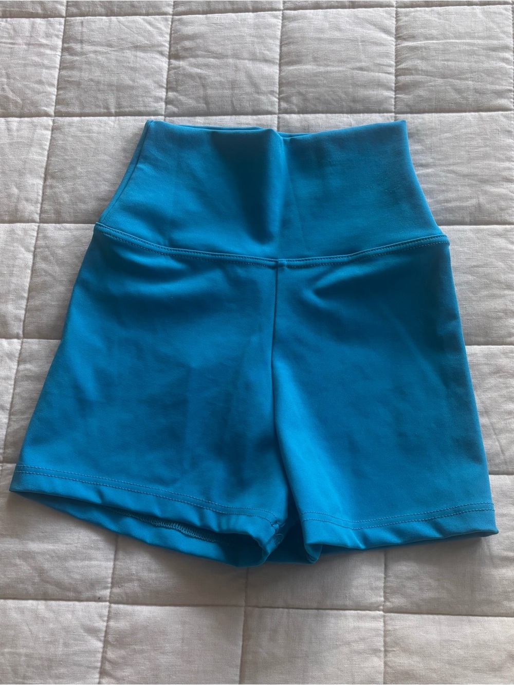 Capezio Bright Turquoise High-Waist Shorts